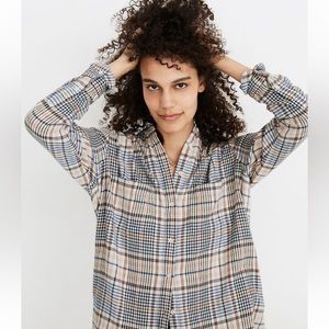 Madewell Flannel Sunday Shirt in Belmont Plaid